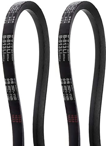 sourcing map 2Stk B-813 Keilriemen Antrieb Gürtel 813mm(32) Innen Umfang 17mm Obere Breite Gummi für Kraftübertragung