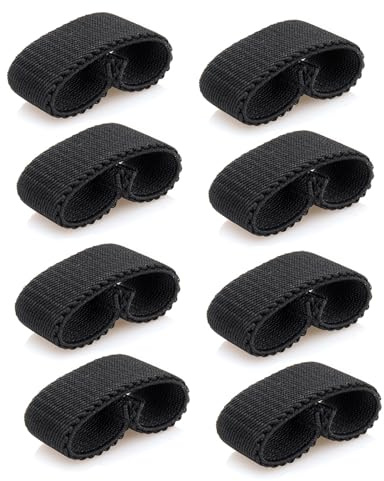 HsentimenH 8 Stück Elastische Gürtelhalter für Dienstgürtel, Elastische Gürtelschlaufen Rucksackgurt Halter Gürtel bleiben Schleifen Taktische Gürtelhalter Halter Band für 3,5cm-4cm Gürtel Riemen