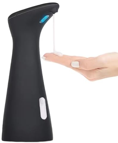 Tadoiooy Dispensateur de Lavage à Main, Distributeur de Savon Automatique 200 ML de Distributeur de Savon sans Touche imperméable Noir Mat