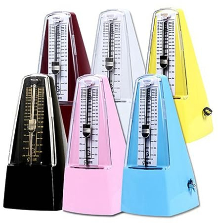 Mechanisches Klaviermetronom mit Hörbarem Klick, Schwarz | Präzise Musikalische Zeitmessung, für Gitarre und Weitere Instrumente, Material aus Asb, Pom, Pps und Eisen