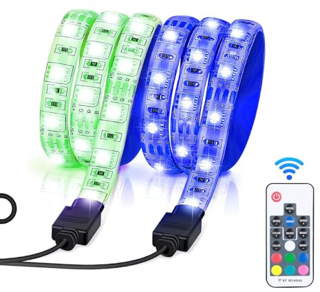 Elektro Scooter LED Streifen Lichter, 30LED RGB Lichtleiste mit Fernbedienung Faltbare Wasserdichtes LED Strip Light für Skateboard Roller Party und Indoor Outdoor Dekoration für Xiaomi M365/M365 pro