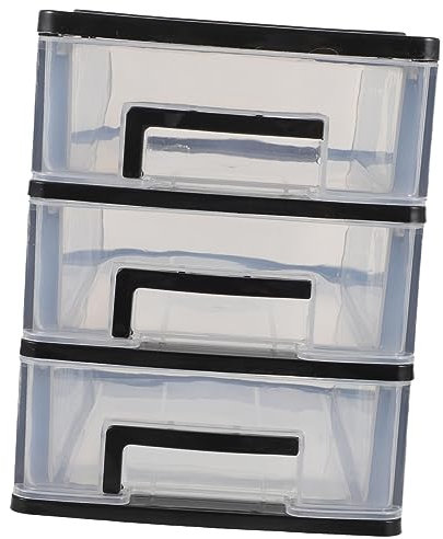 PRETYZOOM Multifunktionaler Kunststoff-aufbewahrungsschrank Mit Transparenten Tragbarer Organizer Für Büro Zuhause Schreibtischaufbewahrung Platzsparend Modernes Design
