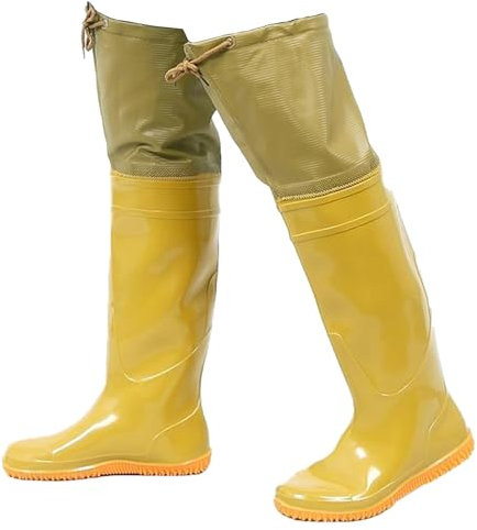 JPEOKOV Watstiefel Hüftwathose, 80 cm hoch, PVC-Angel-Wathose, leichter Hüftstiefel für Männer und Frauen, für die Landwirtschaft, Gartenarbeit, Bergbau(Size:35 EU)