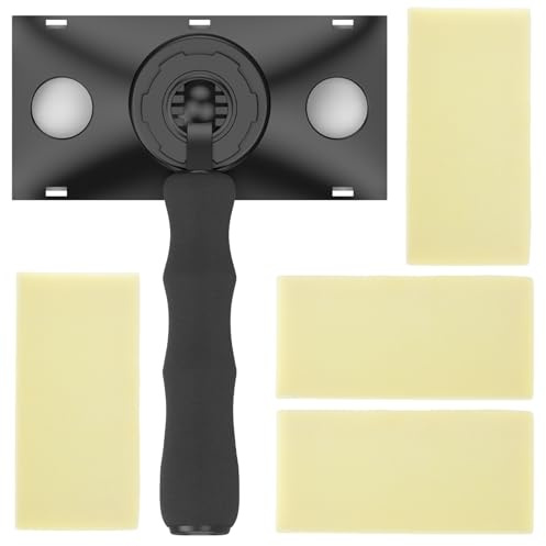 Paint Edger Tool with 3 Replacement Pads Quick Paint Edging Tool Washable Wall Corner Paint Pad and Edge Trimmer with Rotatable Handle for Wall Painting Decorating