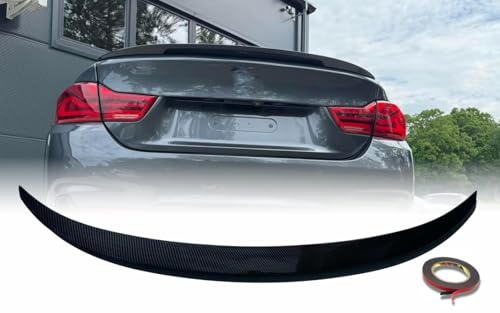 MpTuned Heckspoiler passend für 4er F36 Gran Coupe 2014–2020, Spoiler Lippe Kofferraum Performance Stil, ABS Kunststoff Carbon Optik, Sport Design, Einfache Installation