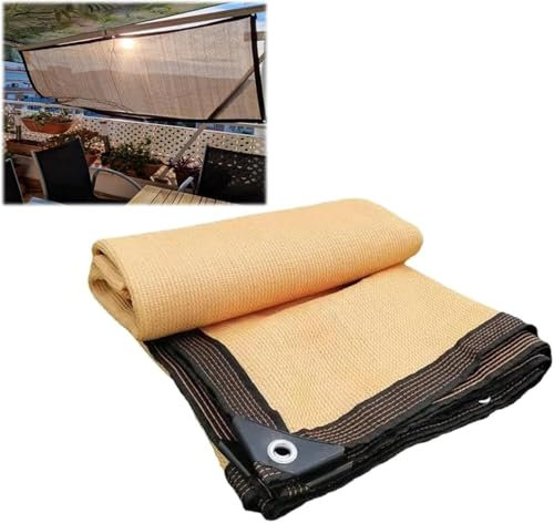 Voile d'ombrage avec œillets améliorés - 5 x 8 m - Résistant aux rayons UV et brise-vue pour plantes et extérieur - Pour balcon, terrasse, cour