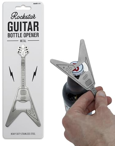 Suck UK Décapsuleur guitare | Lame de bar et décapsuleur de bière | Cadeaux de guitare pour homme et cadeaux pour homme | Accessoires de bar pour maison et pub à domicile | Cadeaux de bière pour homme