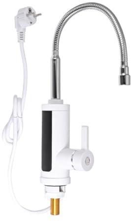 HESHUYAN Electric Tap 3000W 220V Electric Kitchen Flow Water Heater Tap Instant Hot Water Faucet Heater Cold Heating Tankless Water Heater With Hot Water Tap(Tape1 White)