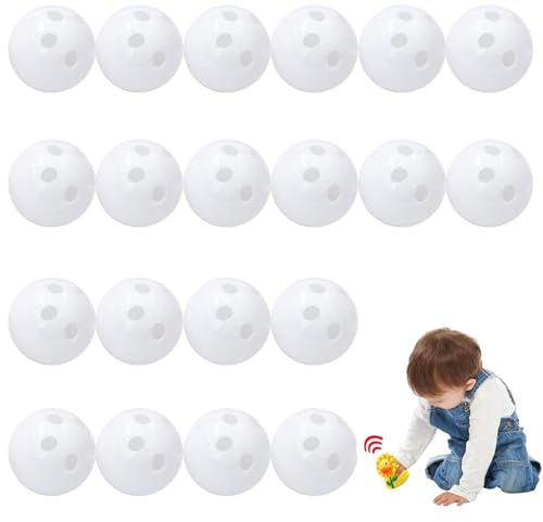 Noise Maker Ball, Noise Maker Insert Squeakers, Rattles Inserts, 20 Pieces Rattle Balls for Sewing, Make Noise Replacement Rattle Insert, Noise Repair Toy Rattle Ball Inserts, 24mm