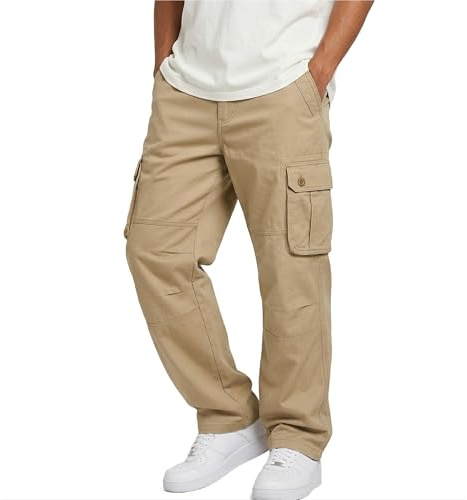 Misfuso Pantalon Cargo Homme Coton Travail Multipoches Ample Fit | Pantalon de travail, Robuste, Respirant,Pantalon homme