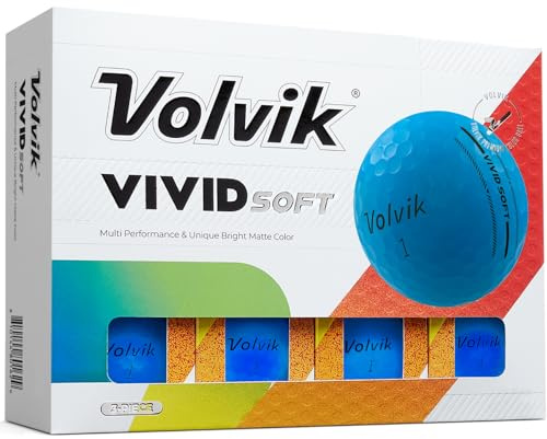 Volvik Vivid Soft Golfbälle (EIN Dutzend) (Blau)