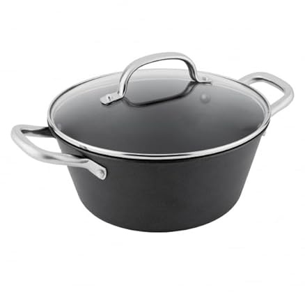 Pentola olandese 24 cm, realizzata in ghisa, ideale per stufati e cotti lenti, trattiene calore e sapori.