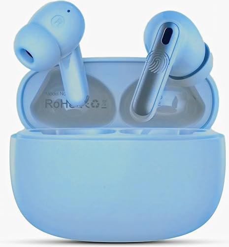 Wireless Earbuds,Bluetooth 5.4 in Ear Headphones with Noise Cancelling Mic, 48H Playtime HiFi Stereo Bluetooth Earphones, IPX7 Waterproof Touch Control True Wireless Headp (Blue)