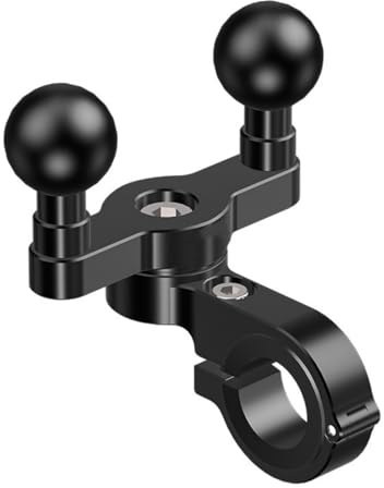 IP67 - Soporte para teléfono de motocicleta con doble brazo de enchufe de 3.5 pulgadas y 6.1 pulgadas, base de aluminio para teléfono celular