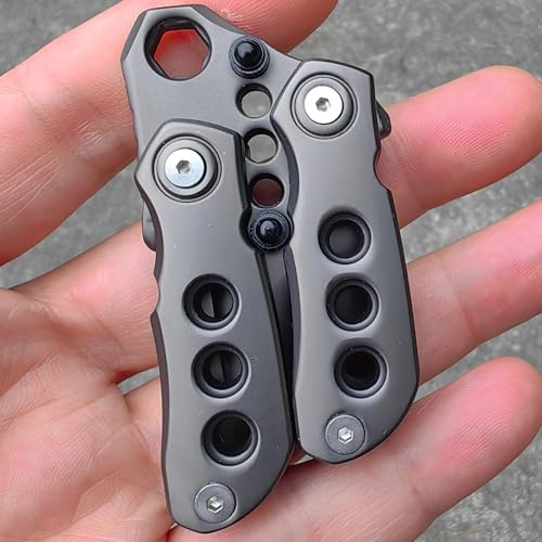T-Conceal EDC Fidget Sliders, Fidget-Spielzeug, Stressabbau für Erwachsene, magnetisches Metall, multifunktionaler Brecheisen-Fidget-Slider-Spinner