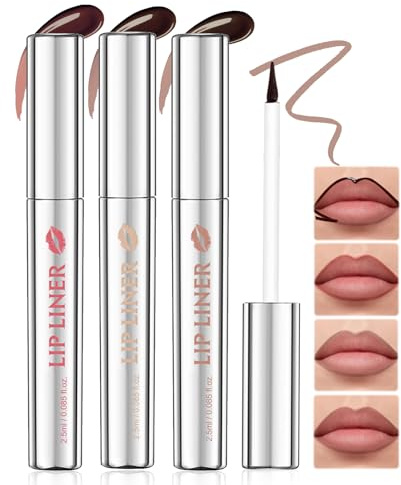 Prreal 3 Color Peel Off Lip Stain Set, Waterproof Tattoo Peel Off Lip Liner, Non-sticky Lips Liner Stain Long-lasting, Matte Finish Lipgloss Makeup