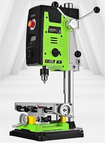 Digital Display Bench Drill, 6-Speed Pillar Drill with 800W Power, Ideal for Precision Drilling in Woodworking and Metalworking