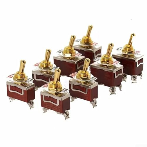 5 interruttori a levetta SPDT a 3 vie, impermeabile, azione momentanea, 250 V, 20 A, per uso marittimo, camper, auto e elettrico generale (3 gambe, 2 marce)