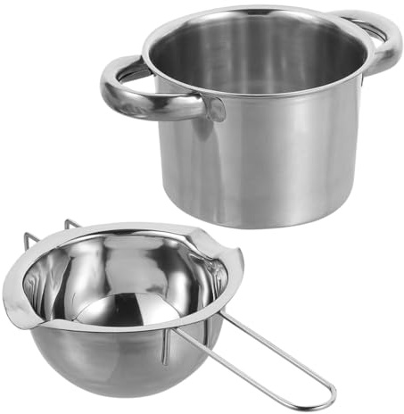 Alipis Stainless Steel Double Boiler Pot Melting Bowl with Outer Pot for Chocolate Butter Cheese Candy Heating Multi-Functional Kitchen Cookware for Home and Bakery Use