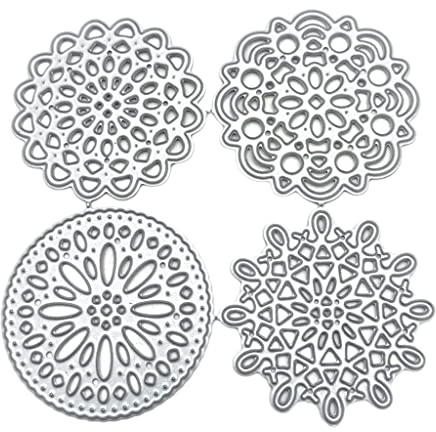 Runde Metall-Stanzschablone mit Spitze, dekorative Prägeschablone, Vorlage, Hochzeitseinladungen, Kartenherstellung, Zubehör, Metall-Stanzformen, Prägeschablone für Basteln, Scrapbooking, Geburtstag