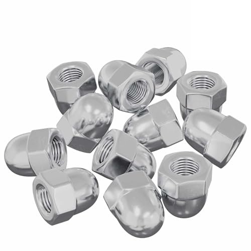 Écrou en fer argenté M6 x 10 mm 12 pcs, fixation robuste pour montage et assemblage, idéal pour bricolage, quincaillerie, meuble, charpente, support et réparation
