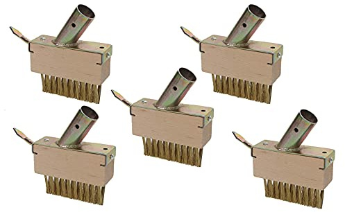 Set di 5 spazzole per fughe con 29 x 30 setole in metallo e raschietto contro le erbacce senza manico, raschietto per fughe circa 14 x 13 cm