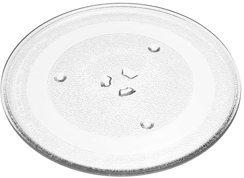 vhbw Plattan kompatibel med Samsung MS23K3513AK/OL, MS23K3513AK/EN mikrovågsugn - roterande platta med Y-stöd, glas, 28,8 cm