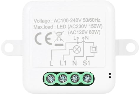 Fesjoy Módulo de Interruptor Inteligente Dimmer Mini Cuerpo Atenuación Continua para Control Remoto de la Aplicación Smart Life, Adecuado para Cualquier Lugar y en Cualquier Momento (Módulo