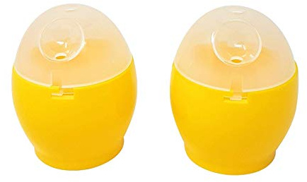 Veloce Facile Utilizzo Set Di 2 Inscatolato Microonde Scaldauovo senza Bpa Acrilico Cucina Uova Maker