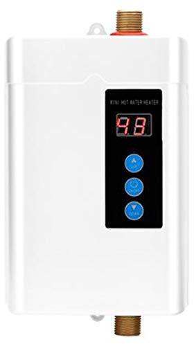 Mini chauffe-eau, chauffe-eau électriques rapides sans réservoir 4000W, chauffage rapide instantané électrique instantané pour la cuisine de la salle de bain,Blanc