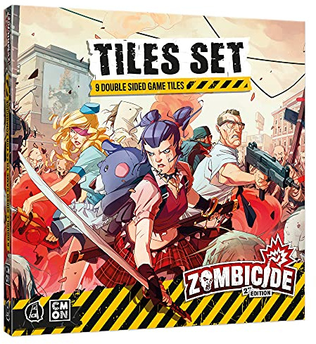 Zombicide 2:a upplagan kakel set strategi brädspel kooperativt spel för tonåringar och vuxna zombie brädspel åldrar 14+ 1-6 spelare Genomsnitt. Playtime 1 timme tillverkad av CMON, olika, (ZCD007)