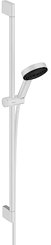 hansgrohe Duschset Pulsify Select S, Duschkopf mit Schlauch und Halterung, verstellbar, Handbrause mit 3 Strahlarten Relaxation, Mattweiß, 0,90m Set