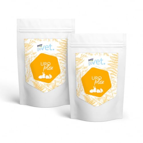 Bunny Nature goVet UROplex | Paquete doble | 2 x 325 g | Complemento alimenticio para animales pequeños | Sin azúcar, aditivos, potenciadores del sabor o colorantes | Apoyo a la función urinaria