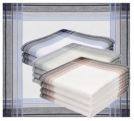 Betz 12er Stofftaschentücher - Herrentaschentücher - Männertaschentücher aus 100% Baumwolle - 40x40 cm - Set LUX 1 Farbe LUX 1 - Dessin 14