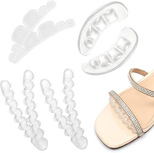 SamHeng 4 Paia Cuscino per Avampiede Cuscinetti Adesivi, Antiscivolo Gel Autoadesivi Impugnature del Tallone Cuscinetti Metatarsali Cuscini per Pianta del Piede per High Heel Sandali Infradito