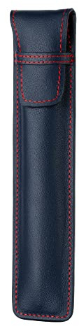 TORRO Pencil Sleeve Compatible with Apple Pencil (Pro, USB-C, 2nd and 1st Generation) – Genuine Leather Apple Pencil Case with Microfibre Lining (Navy Blue)