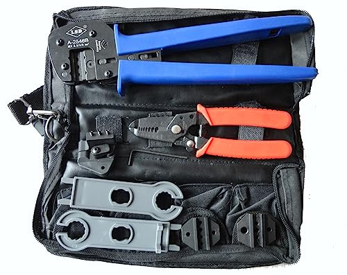 A-K2546B Werkzeugset MC-4 Crimpzange MC3 Crimpwerkzeug Sets Kabelabisolierzange Schraubenschlüssel Kombination Solar PV-Werkzeugset