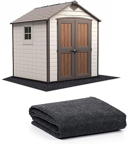 8.2 x 6 FT Outdoor Storage Shed Mat, Waterproof Storage Shed Flooring Mat, Anti-Slip Patio Furniture Floor Scratch Prevention Mat, Dustproof Outdoor Carport Mat…