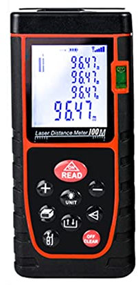 Samnuerly Land Surveying Equipment Laser Level Range Finder Distance Meter 40M 60M 80M 100M Laser Rangefinder Ruler Finder Diastimeter Tape Measure D1013 Handheld GPS (Color : 60m, Size : X) (100m X)