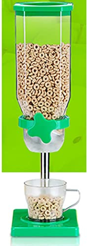 Whole grains Single Cereal Dispenser，Multifunctional Oatmeal Machine Rotation Outputfor Hermetically Sealed Food Dispenser Household Accommodate (Color: Green)