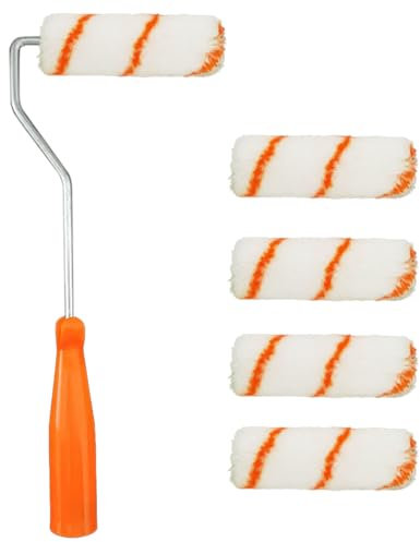 HEOUCH 20 Stück Farbroller Klein, Farbroller Wandfarbe, Malerrolle Klein mit Farbroller Bügel, Lackierwalze für die Ausbesserung von Wänden, Graffiti Malerei, Bemalung von Gegenständen