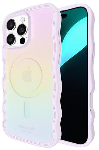 Kate Spade New York iPhone 16 Pro Max Case - Wavy Opal Iridescent | Compatible w/MagSafe - Lightweight Designer Case for iPhone 16 Pro Max w/Anti-Scratch Coating & Wavy Iridescent Ombre Design