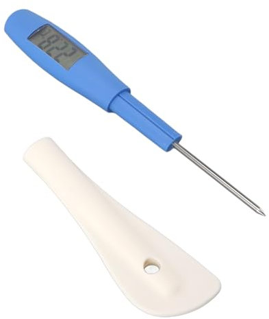 Termometro per Spatola per Alimenti in Silicone, Termometro da Cucina Termometro per Acqua per Alimenti in Acciaio Inossidabile con Display Digitale per Bambini