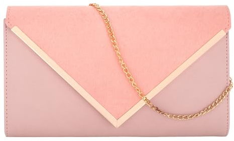 MEGAUK Damen Clutch Samt Abendtasche Elegante Handtasche Envelope Tasche Unterarmtasche mit Kette für Hochzeit Wedding Prom Party