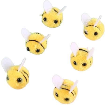 Whakano 20 Stücke Mini Biene Dekoration,Biene Filzen Wolle,Filzbienen zum Basteln,Wollfilz Bienen,Bienen Figuren Streudeko,Bienen Verzierungen für DIY Handwerk Haarspangen Kleidung Hut Deko