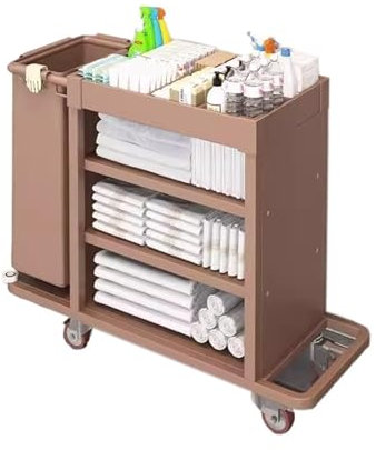 Wäschewagen Edelstahl Hotel-Wäschewagen Zimmerservice-Trolley Hotel-Reinigungswagen Reinigungswagen Stofftasche Gäste-Reinigungsservice-Trolley Wäschesortierer