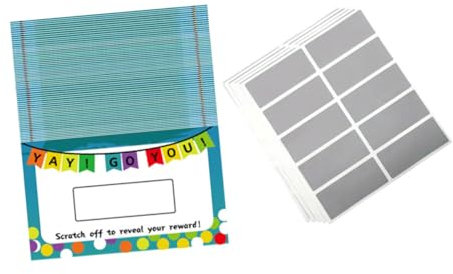 DIYEAH 50blätter Diy-rubbelkarten-notizkarten Zum Selbermachen Von Rubbellosen Für Klassenpreise Und Belohnungskarten Rubbelkarten Für Junge Mädchen Zum Basteln