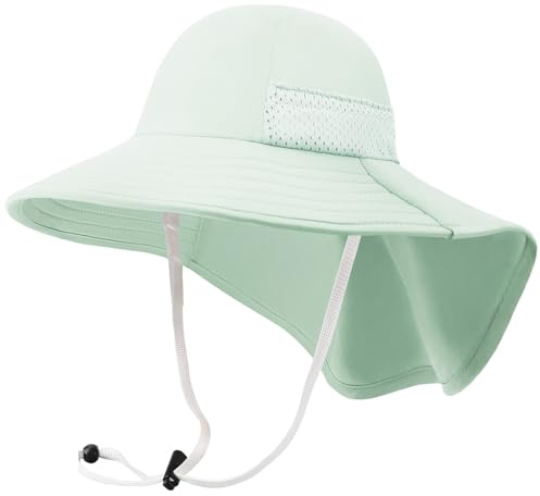 DRESHOW Sombrero de Sol Bebé Niños Children Breathable Bucket Hats UPF 50+ Ajustable Protección Solar Bucket Sombreros Gorra para Niños Niños Niñas