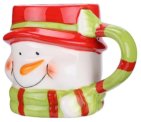 IMIKEYA 1Stk Weihnachts-Schneemann-Keramik-Wasserglas Tassen Marshmallow-Becher Schneemann Tasse Rot Neuheit Weihnachtsbecher kaffeekännchen coffee pot Kaffee-Milch-Becher Keramiktasse