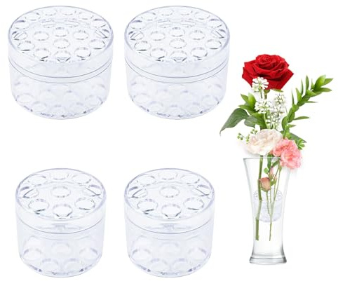 GWAWG Pack of 4 Hanataba Flower Holders, Ikebana Twister, Spiral Ikebana Stem Holder, DIY Bouquet Twister Flowers, Transparent Spiral Ikebana Stem Holder, Flower Arrangement Holder for DIY Flower